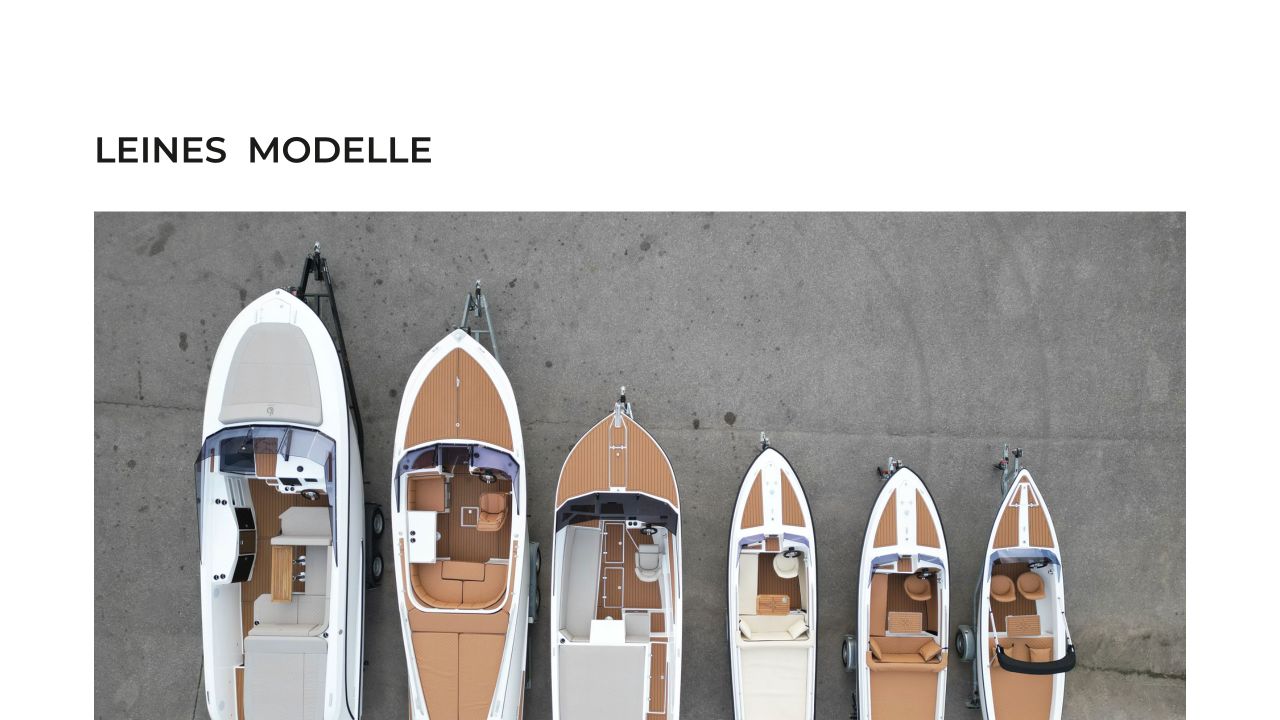 Modellübersicht der Leines Boote Webseite